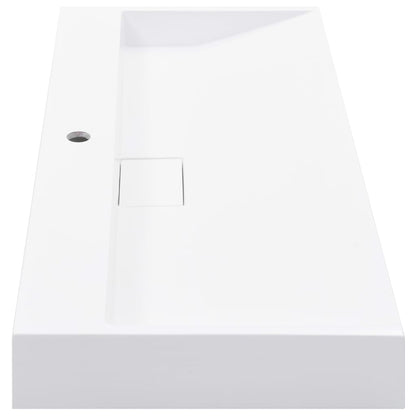 Baderomsvask 100x46x11 cm mineralstøpt/marmorstøpt Hvit