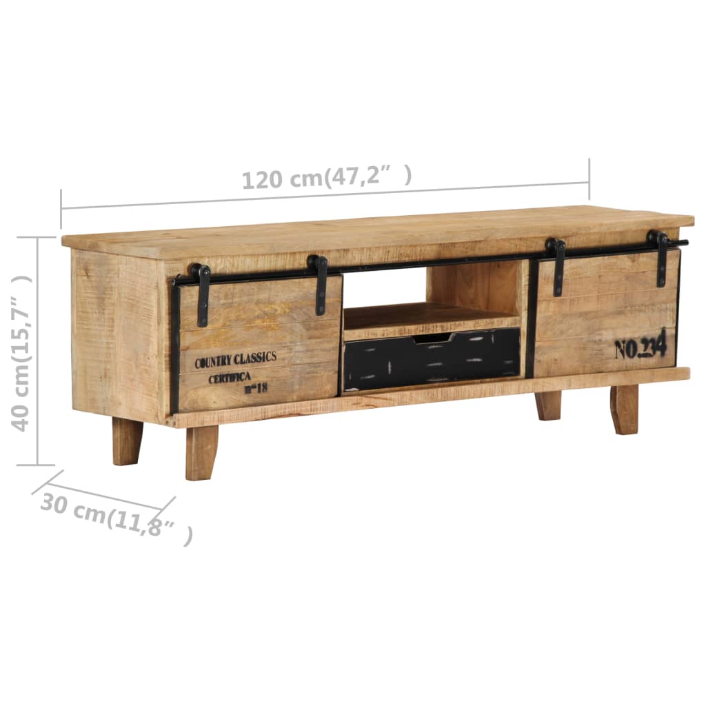 TV-Møbel Tre TV-benk heltre mango 120x30x40 cm