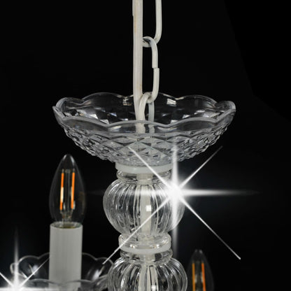 Taklampe Lysekrone 2 lag Hvit 15 x E14 lyspærer