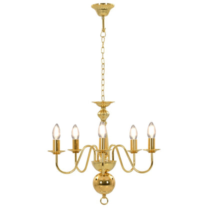 Taklampe Lysekrone gyllen 5 x E14 lyspærer