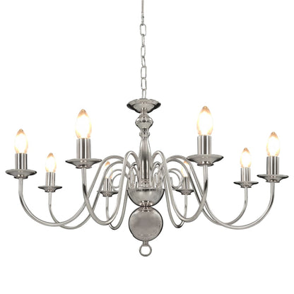 Taklampe Lysekrone sølv 5 x E14 lyspærer