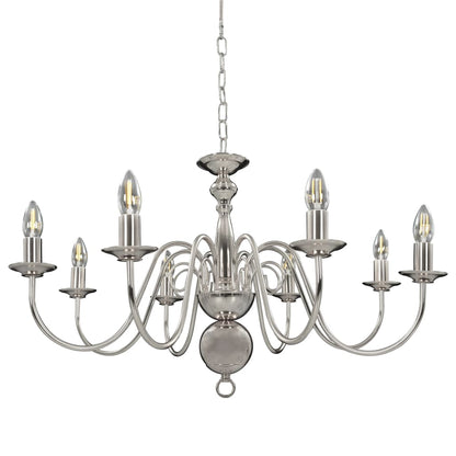 Taklampe Lysekrone sølv 5 x E14 lyspærer
