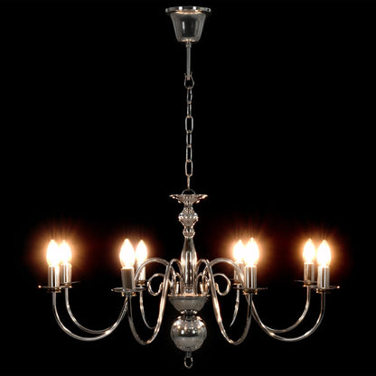 Taklampe Lysekrone sølv 5 x E14 lyspærer