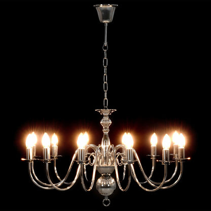 Taklampe Lysekrone sølv 12 x E14 lyspærer
