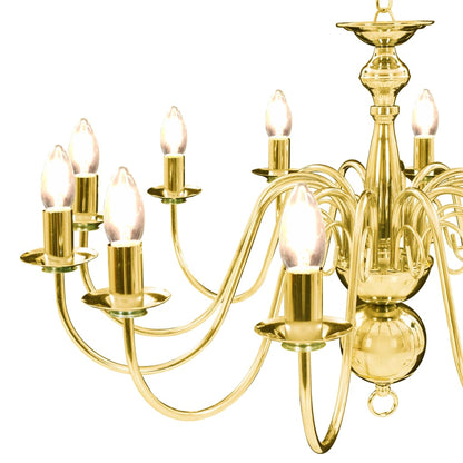 Taklampe Lysekrone gyllen 12 x E14 lyspærer