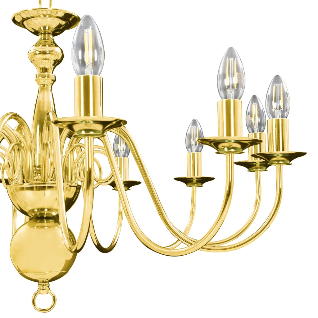Taklampe Lysekrone gyllen 12 x E14 lyspærer