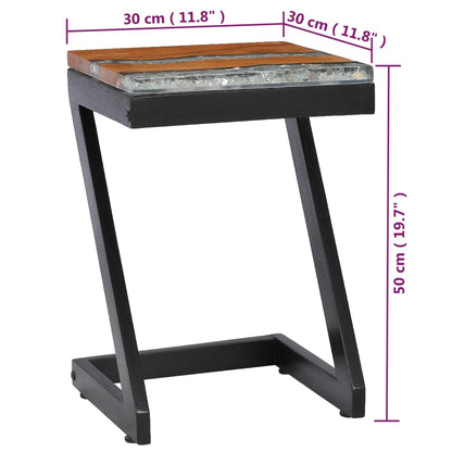 Salongbord Sofabord Tre heltre 30x30x50 cm og polyresin