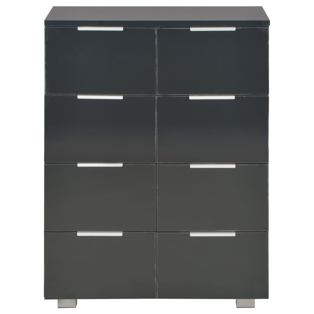 Skjenk Høyglans Svart 60x35x80 cm