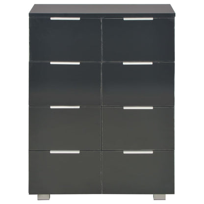Skjenk Høyglans Svart 60x35x80 cm