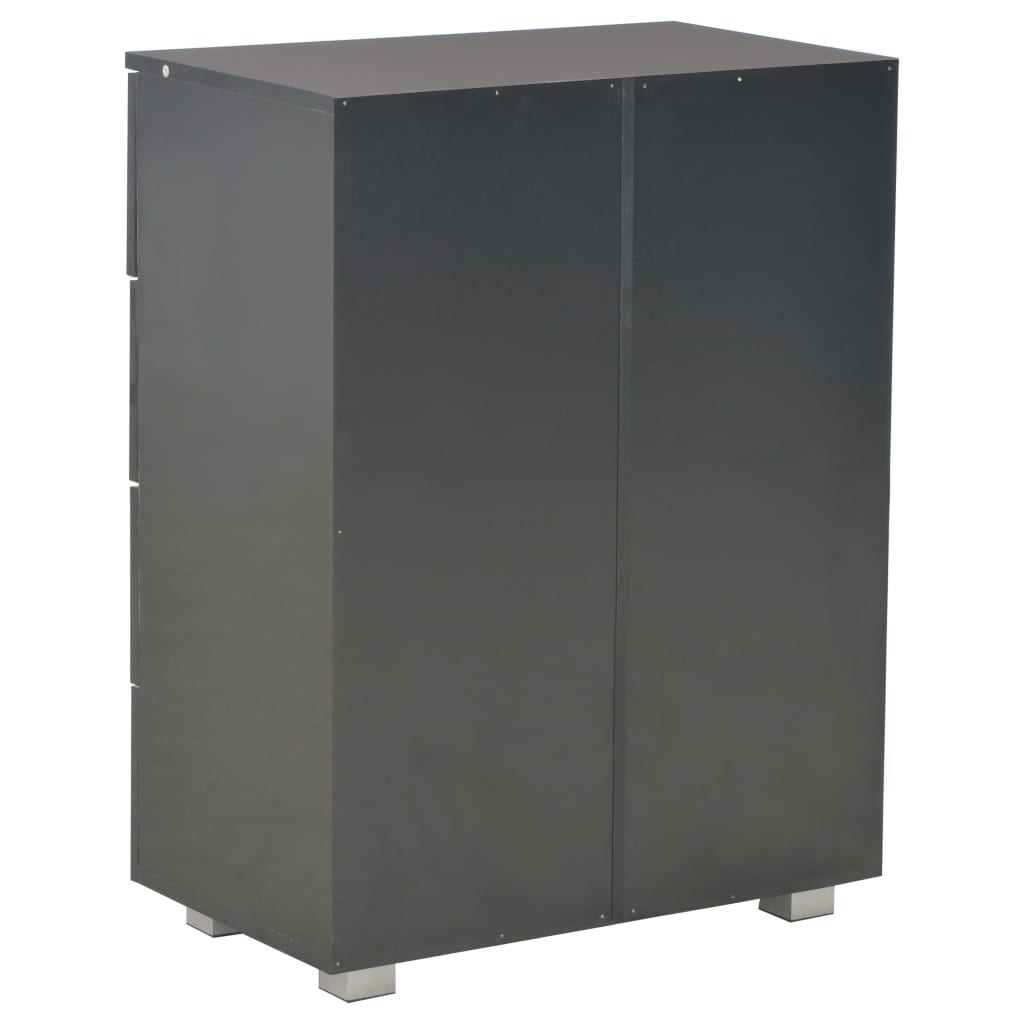 Skjenk Høyglans Svart 60x35x80 cm