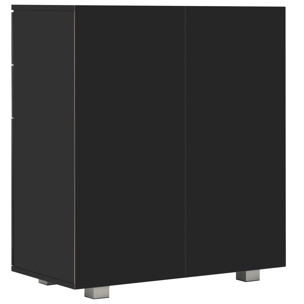 Skjenk Høyglans Svart 71x35x80 cm