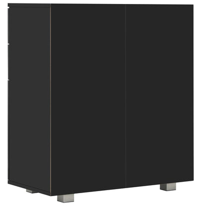 Skjenk Høyglans Svart 71x35x80 cm