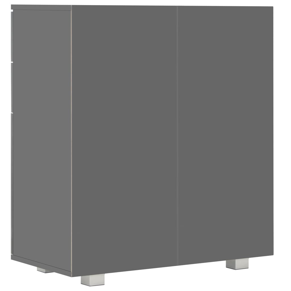 Skjenk Høyglans Grå 71x35x80 cm