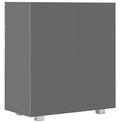 Skjenk Høyglans Grå 71x35x80 cm