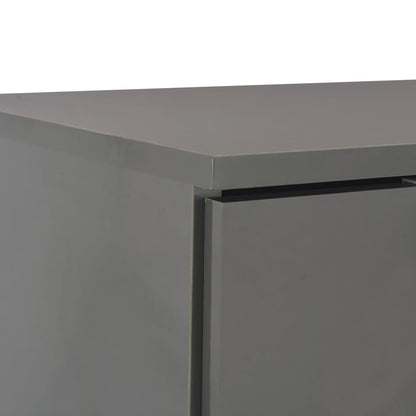 Skjenk Høyglans Grå 71x35x80 cm