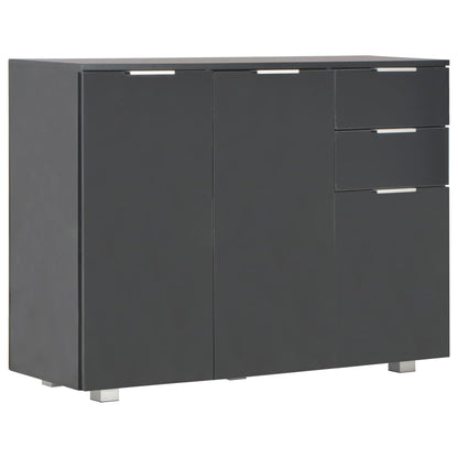 Skjenk Høyglans Svart 107x35x80,5 cm