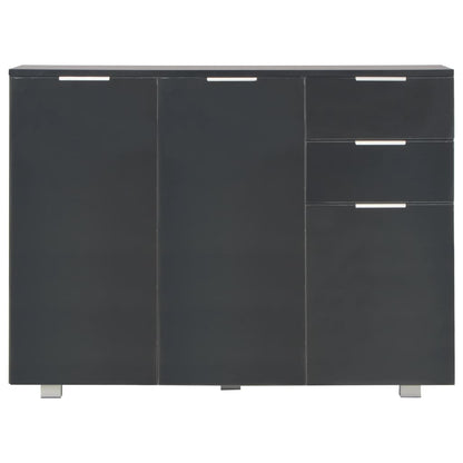 Skjenk Høyglans Svart 107x35x80,5 cm