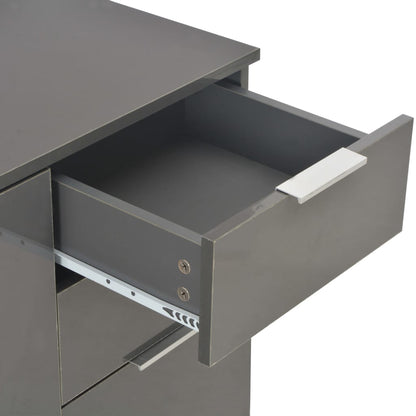 Skjenk Høyglans Grå 107x35x80,5 cm