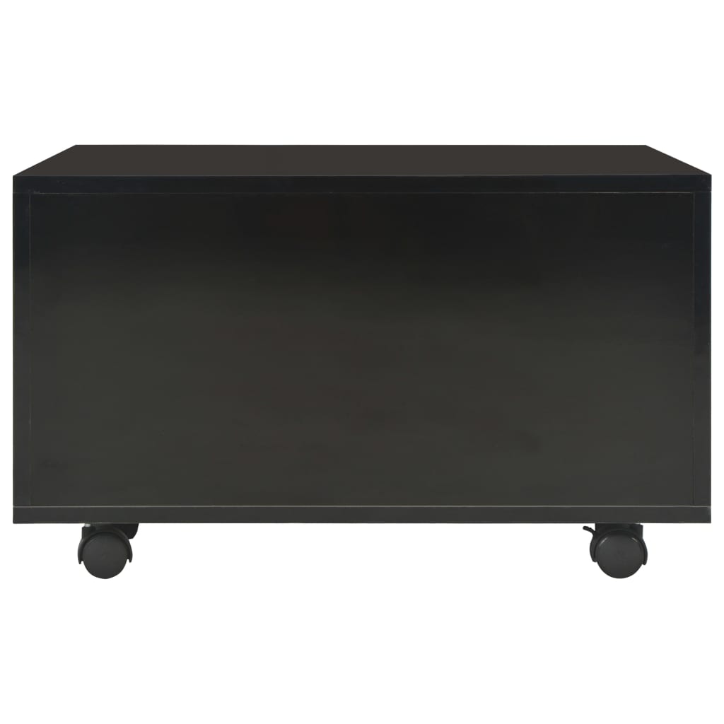 Salongbord Sofabord Høyglans Svart 60x60x35 cm