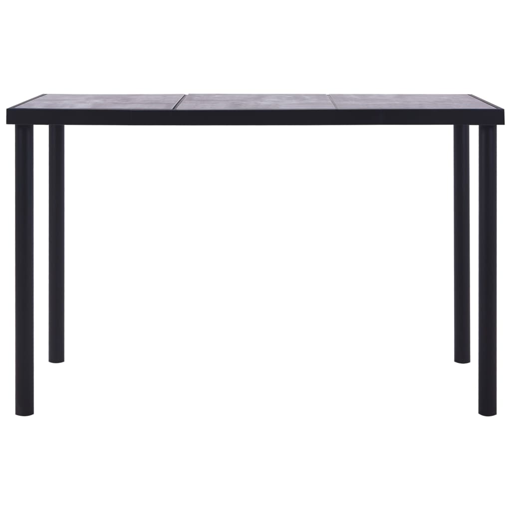 Spisebord Kjøkkenbord Svart og Betonggrå 160x80x75 cm MDF