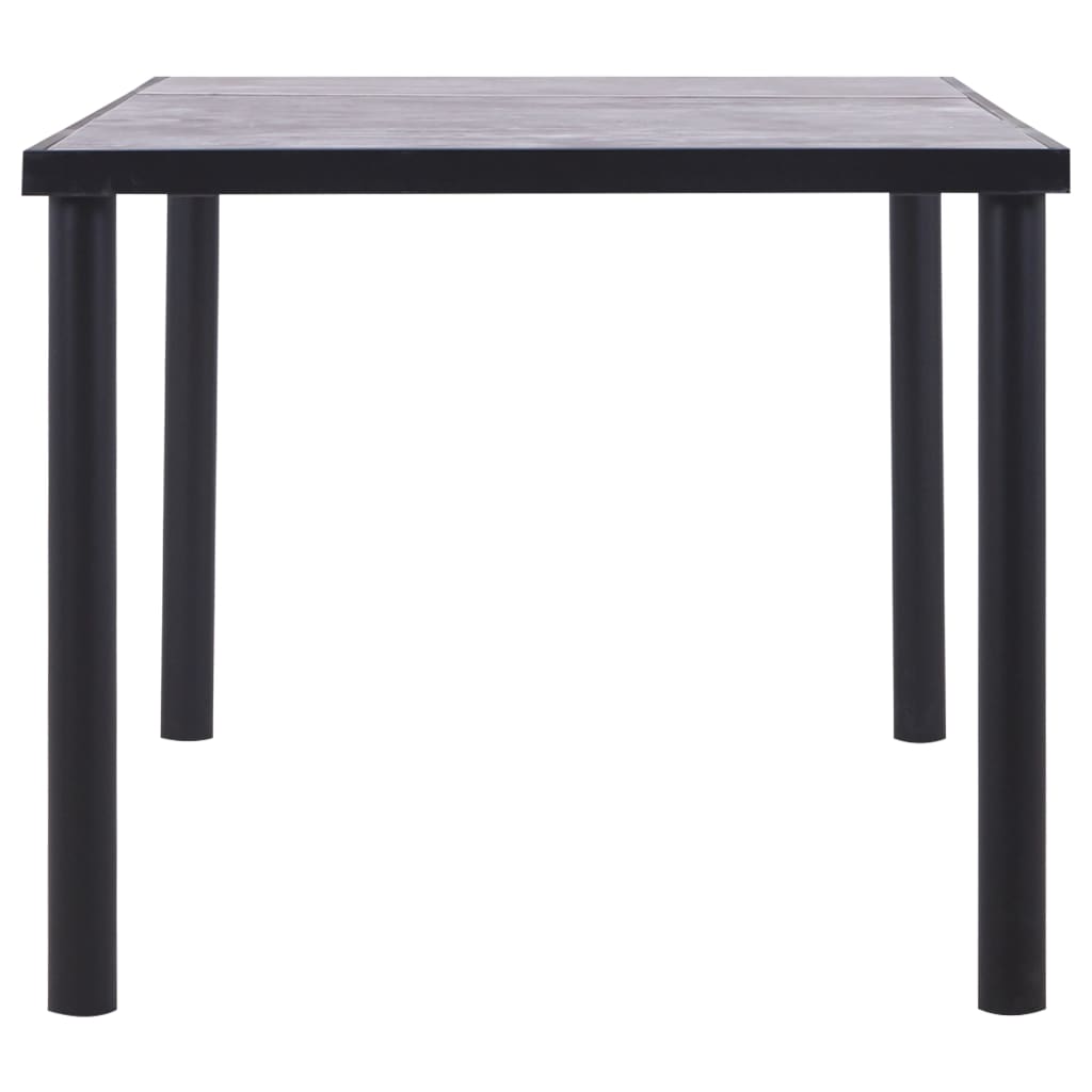 Spisebord Kjøkkenbord Svart og Betonggrå 180x90x75 cm MDF