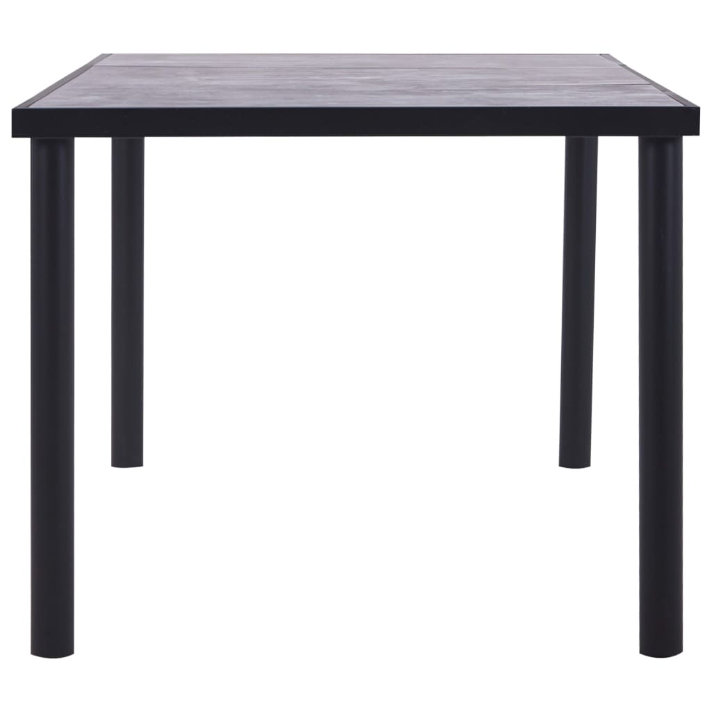 Spisebord Kjøkkenbord Svart og Betonggrå 200x100x75 cm MDF