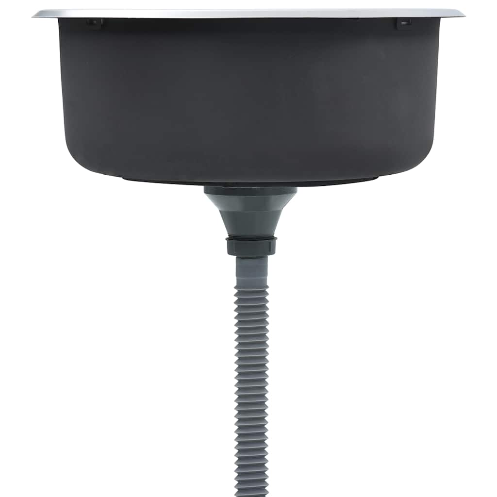 Kjøkkenvask med sil og samler rustfritt stål