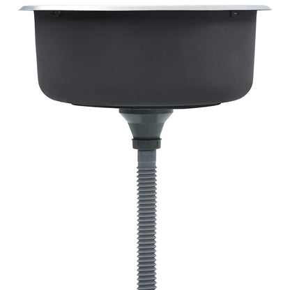 Kjøkkenvask med sil og samler rustfritt stål