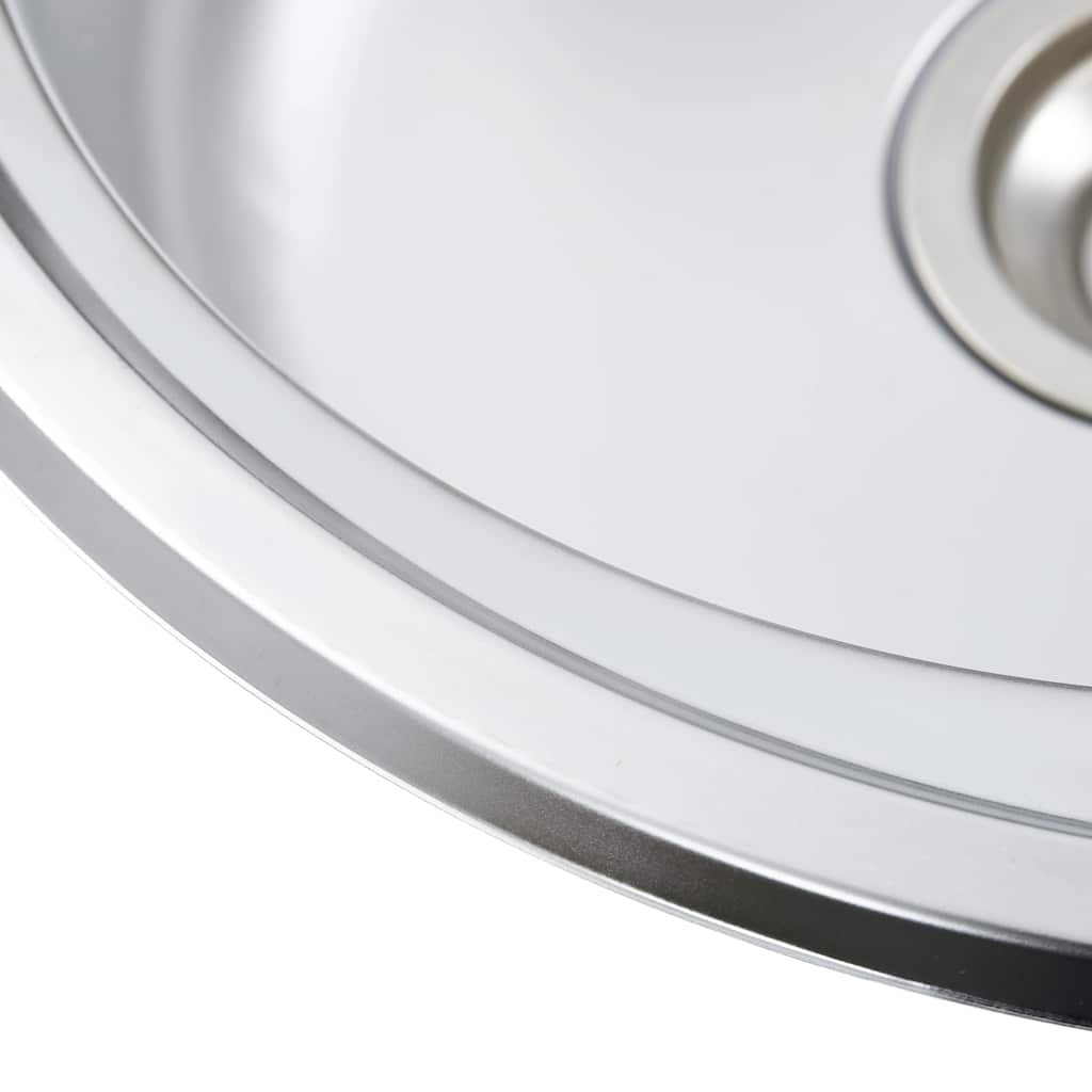 Kjøkkenvask med sil og samler rustfritt stål