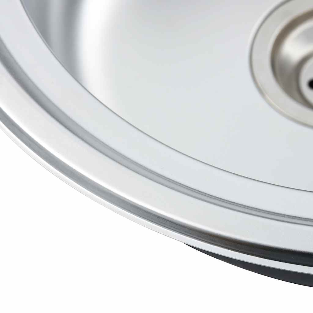 Kjøkkenvask med sil og samler oval rustfritt stål