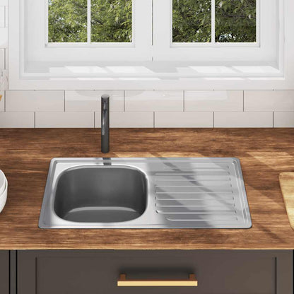 Kjøkkenvask med sil og samler rustfritt stål