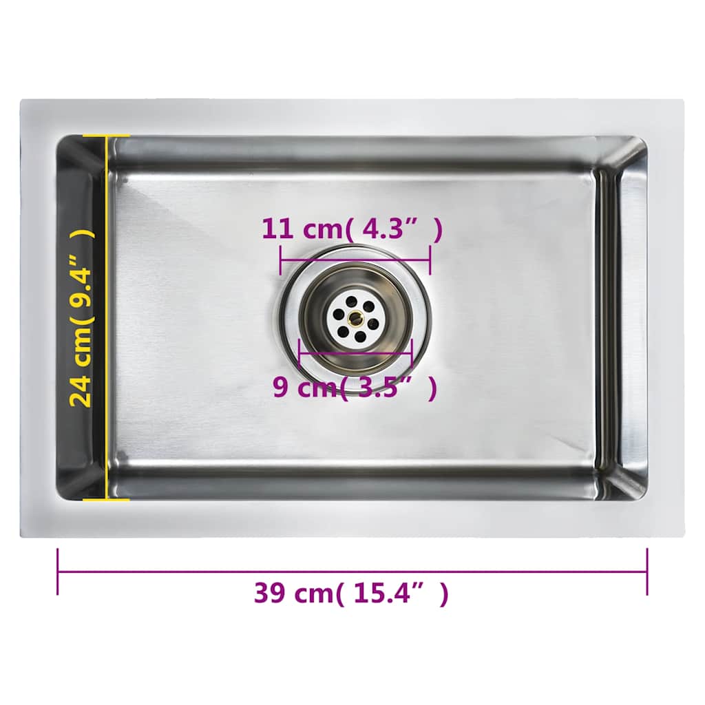 Kjøkkenvask Håndlaget rustfritt stål