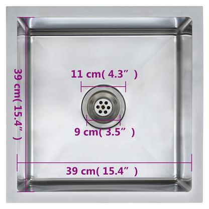 Kjøkkenvask Håndlaget rustfritt stål