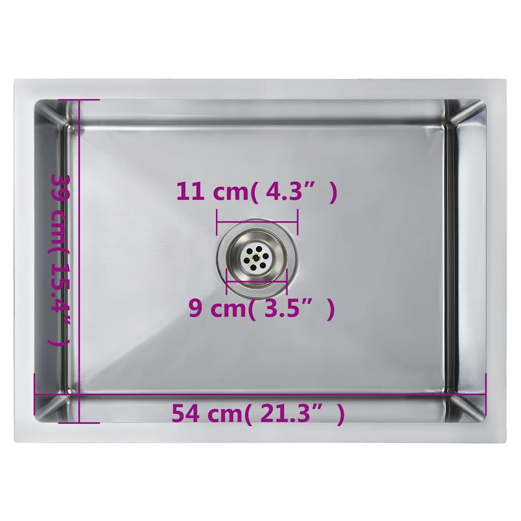 Kjøkkenvask Håndlaget rustfritt stål