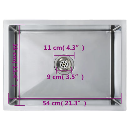 Kjøkkenvask Håndlaget rustfritt stål