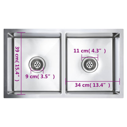 Kjøkkenvask Håndlaget rustfritt stål