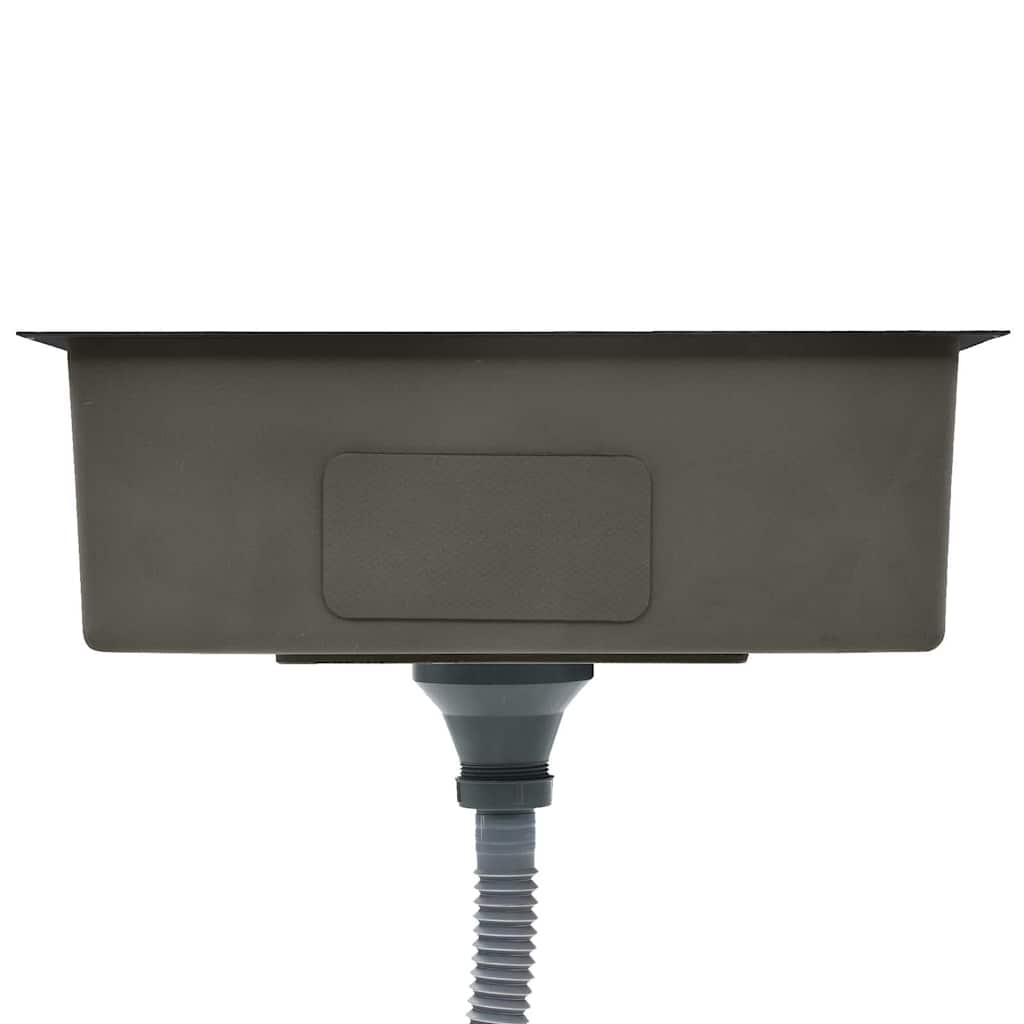 Kjøkkenvask Håndlaget Svart rustfritt stål