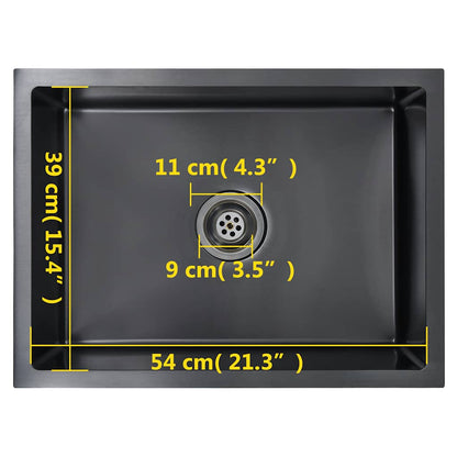 Kjøkkenvask Håndlaget Svart rustfritt stål