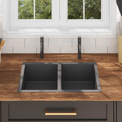 Kjøkkenvask Håndlaget Svart rustfritt stål