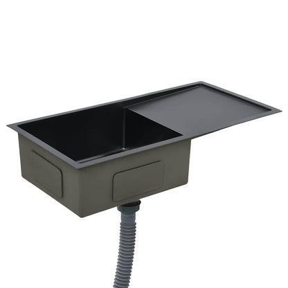 Kjøkkenvask Håndlaget Svart rustfritt stål