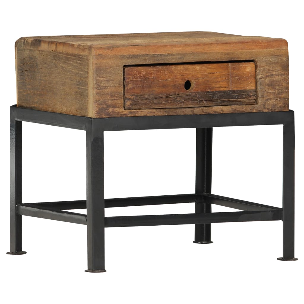 Nattbord Sengbord Tre Gjenvunnet Heltre 40x35x40 cm