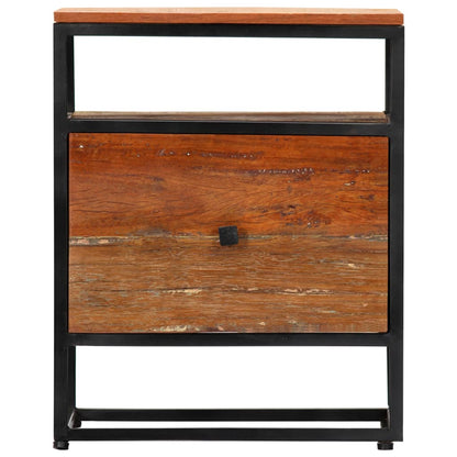 Nattbord Sengbord Tre Gjenvunnet Heltre 40x30x50 cm stål