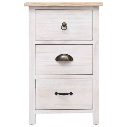 Sidebord Tre 3 stk skuffer 35x25x57 cm keisertre