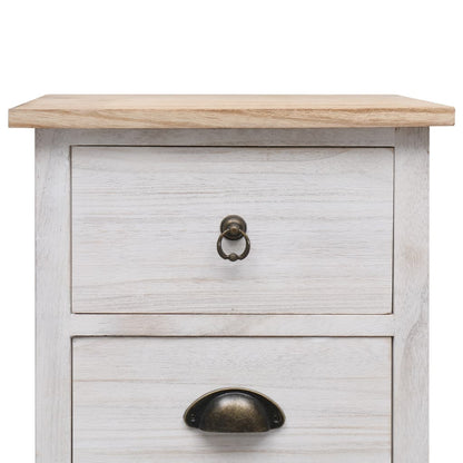 Sidebord Tre 3 stk skuffer 35x25x57 cm keisertre