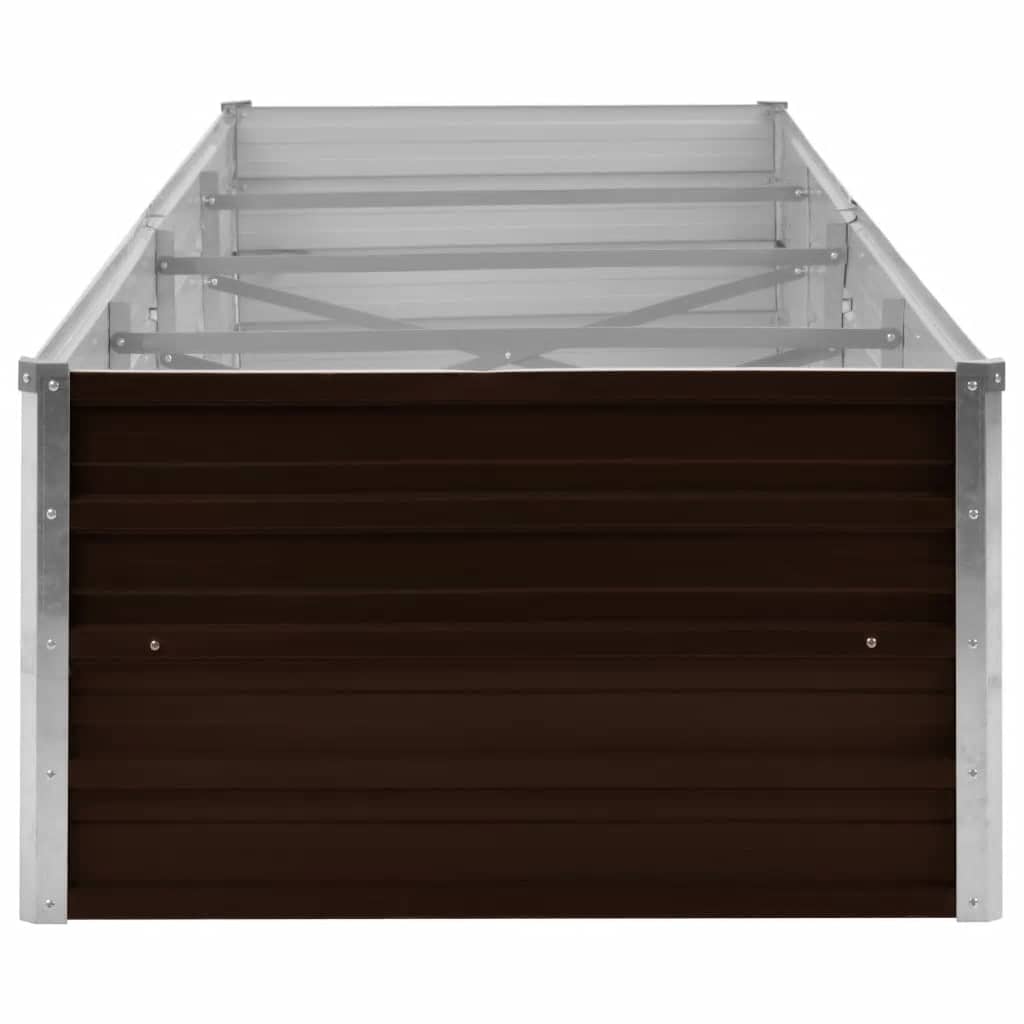 Høybed brun 320x80x45 cm galvanisert stål