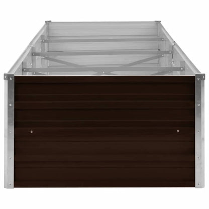 Høybed brun 320x80x45 cm galvanisert stål