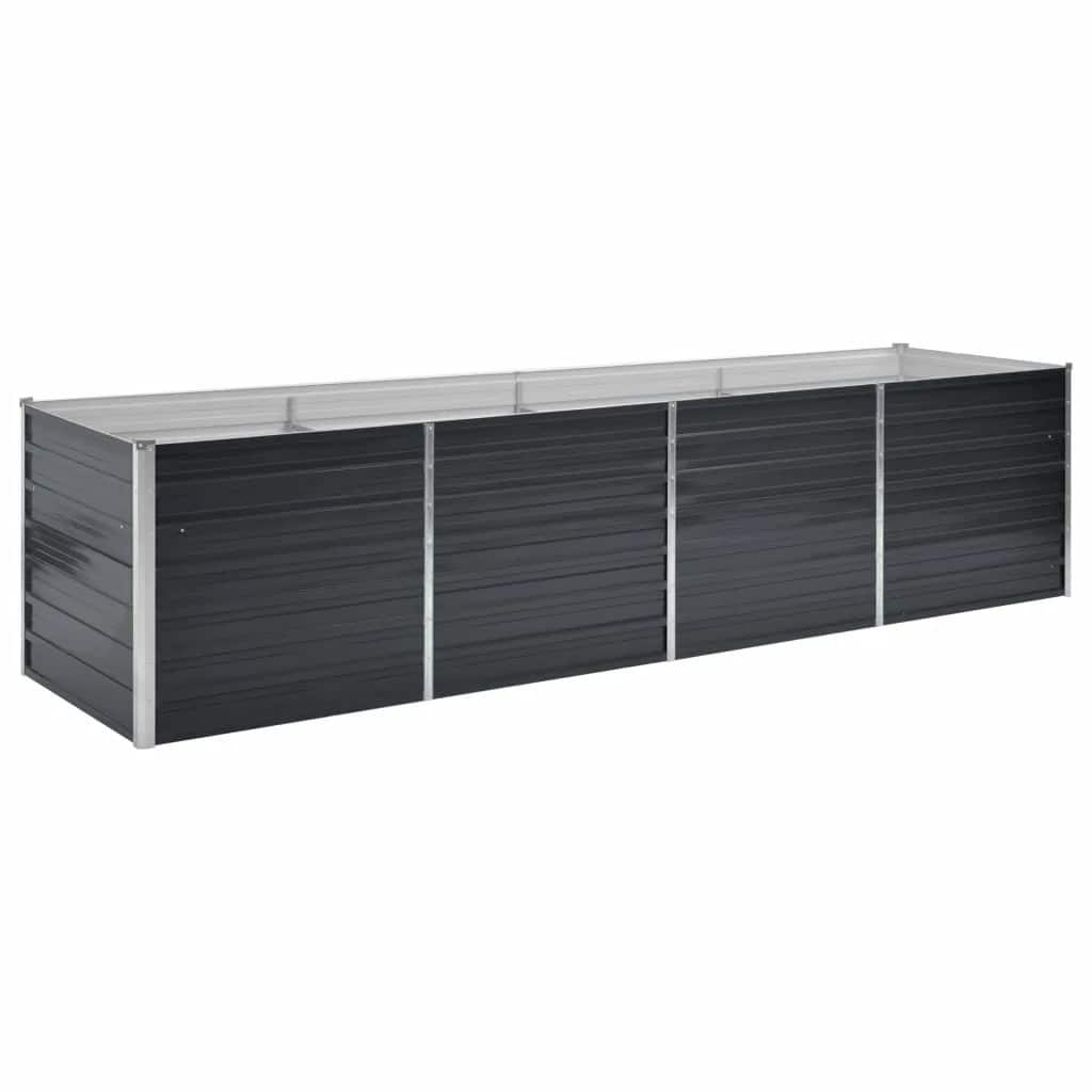 Høybed antrasitt 320x80x77 cm galvanisert stål