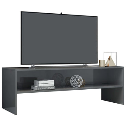 TV-Møbel Høyglans Grå Tv-benk 120x40x40 cm
