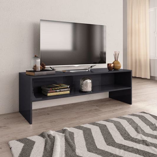 TV-Møbel Høyglans Grå Tv-benk 120x40x40 cm