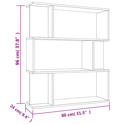Bokhylle Sonoma Eik Romdeler 80x24x96 cm